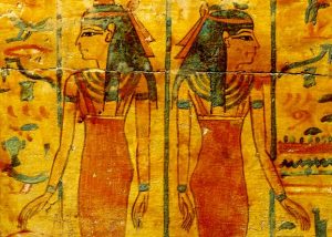 Ancient Egyptian women, wall painting