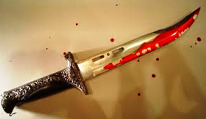 Blood stained dagger