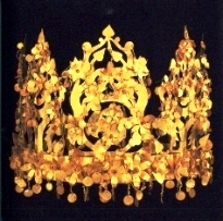 A delicate gold crown