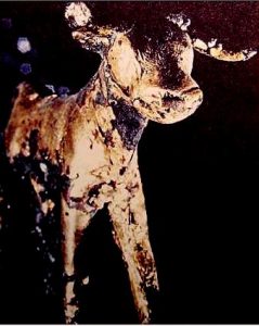 Phoenician image of a calf, originally covered with gold leaf