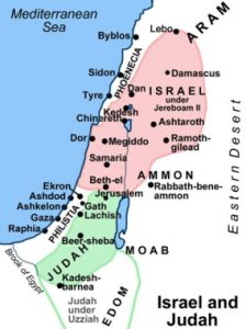 Map of Israel and Judah
