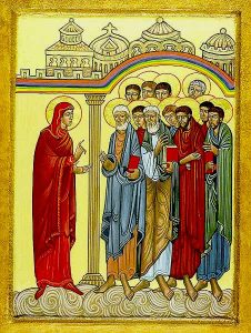 Icon of Mary Magdalene instructing the Apostles