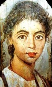 Fayum coffin portrait of a young woman