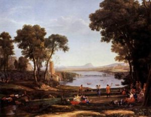 Landscape with the Marriage of Rebecca and Isaac, by Claude Lorrain