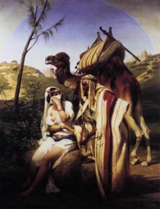 Judah and Tamar, painting by Emile Vernet, 1840