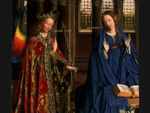 MARY OF NAZARETH, MOTHER OF JESUS: BIBLE WOMEN: VAN EYCK, ANNUNCIATION