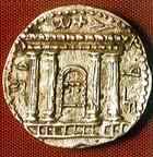 Facade of the Temple in Jerusalem, from a 1st century AD coin