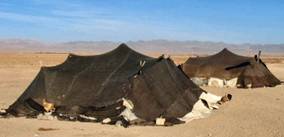 Nomads' tents in the Middle East