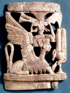 An ivory plaque excavated at Megiddo