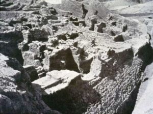 Excavated walls of ancient Jericho