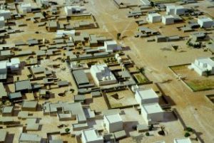 Reconstruction of the ancient town built by Akhnaton at Amarna, Egypt