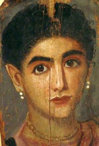 Portrait of 1st-2nd century Egyptian woman, from a Fayum coffin portrait