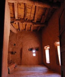 Interior of a mudbrick house, probably similar to the one in which Joseph and Mary lived
