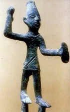 Bronze statue of an ancient god, probably Baal