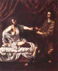 Joseph and Potiphar's Wife, possibly by Artimesia Gentileschi