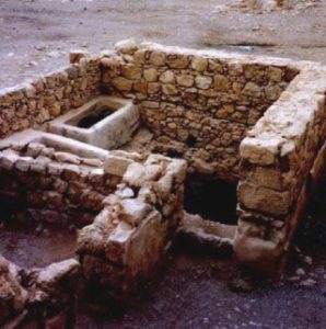 The mikveh excavated at Masada