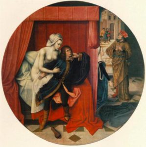 Master of the Joseph Legend, Flemish, c1500, Potiphar's Wife and Joseph