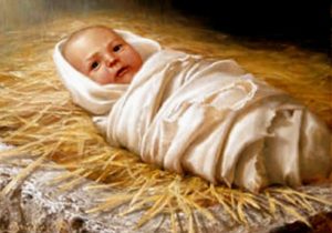 Image of Jesus in the manger