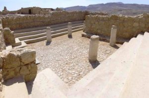 Remains of the synagogue on the summit of Masada