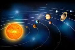 The sun with planets