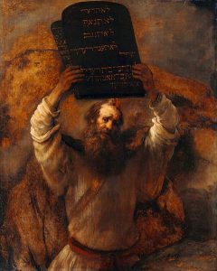 Moses Smashing the Stone Tablets, Rembrandt. 